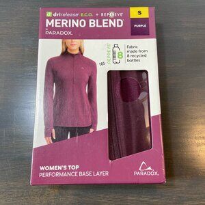 Paradox Merino Blend Base Layer Top – Purple – Women’s Small – NWT